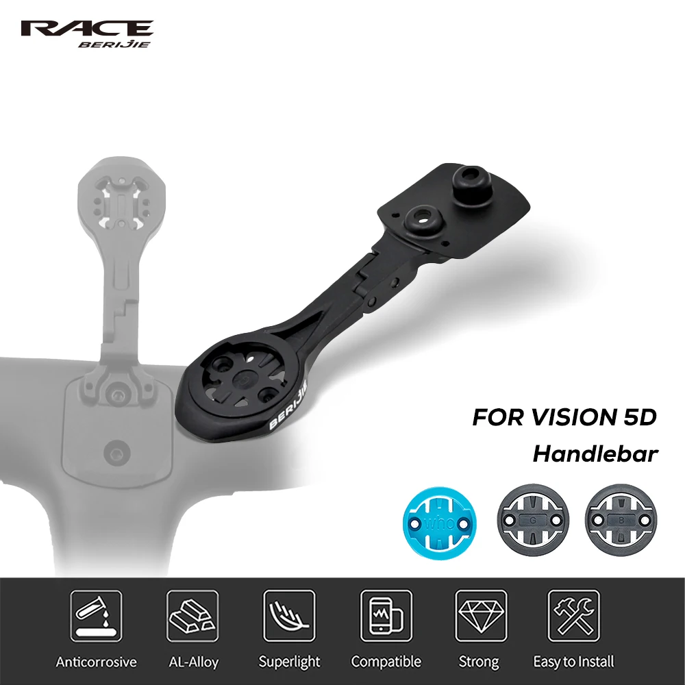 

BERIJIE Out Front Aluminum Alloy Computer Mount For Metron 5D ACR Integrated Handlebar For Gopro/Garmin/Bryton/Wahoo/IGPSPORT