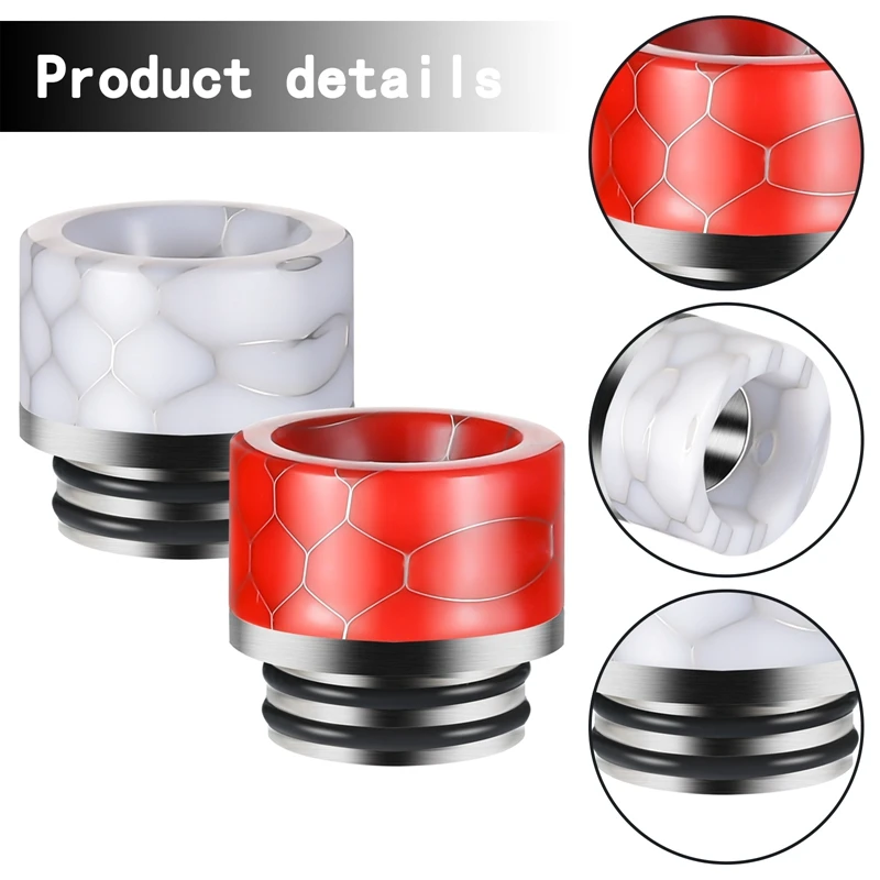 810 Replacement Stainless Steel Drip Tip Resin Mouthpiece Wide Bore Drip Tip