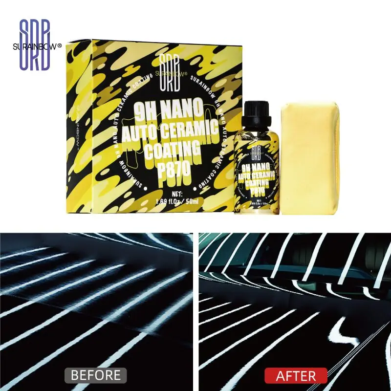 Ceramic Coating, 9H Nano Coating Kit Super Ceramic Car Coating Hydrophobic, Car Paint Sealant Protection Anti Scratch,High Gloss