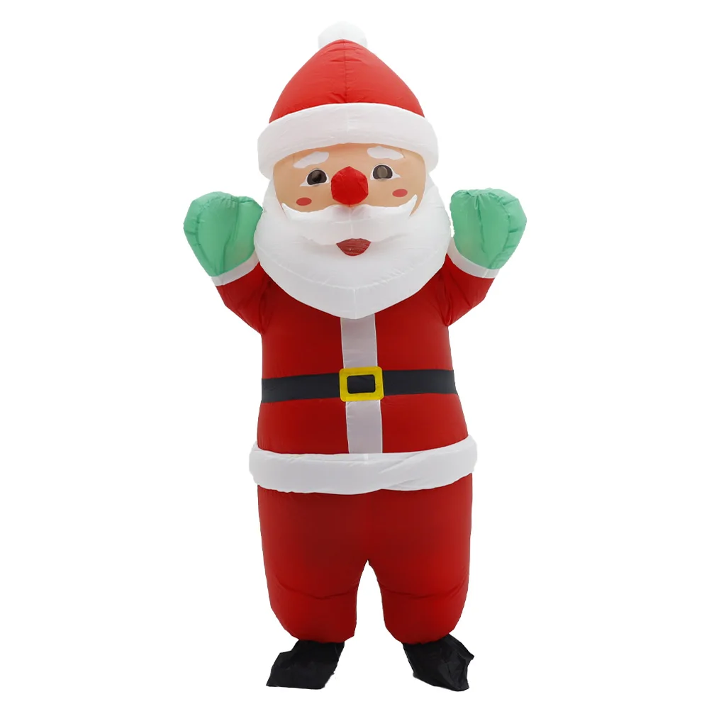 

Christmas Inflatable Santa Claus Costume Mascot Parade Adult Character Cosplay Christmas Party Event Set