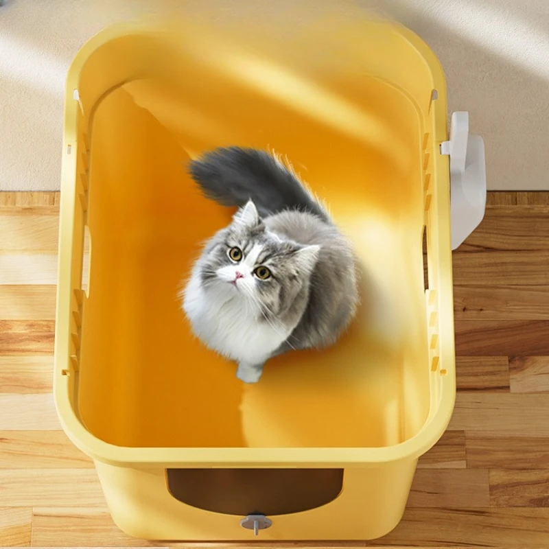 

Clean Bathroom Deodorization Cat Bedpans Drawer Big Supplies Litter Sandbox Cat Bedpans Box Arenero Gatos Pet Products RR50CB