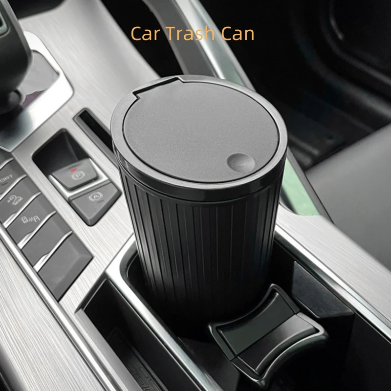 Mini Car Trash Bin, Auto Interior Rubbish Bag & Garbage Container, Compact Dust Organizer Storage Box Bucket