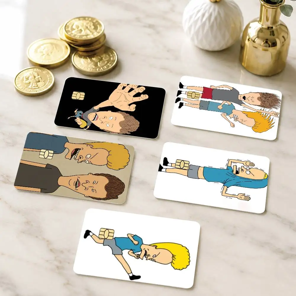 B-Beavis and B-Butt-H-Head Credit Card HD Stickers Small Chip Waterproof Sticker Game Card Decal Gift