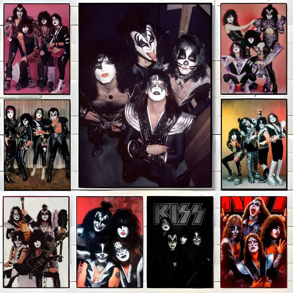 group  K-Kiss Poster  Self-adhesive Art Waterproof Paper Sticker Coffee House Bar Room Wall Decor