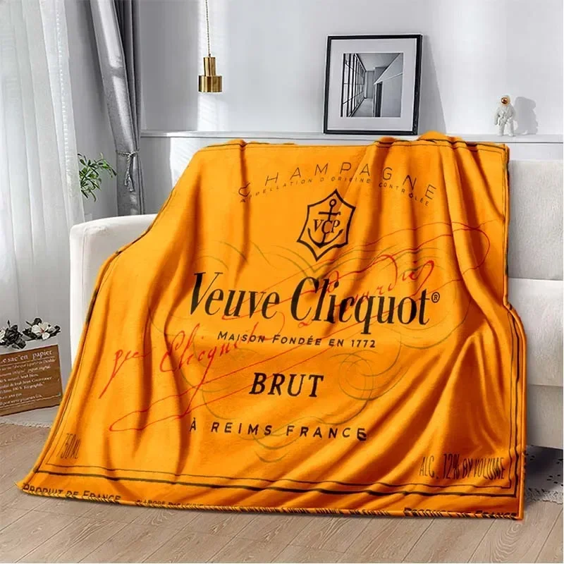 3D Printed Baby Blanket Fashion Veuves Clicquot Super Soft Warm Flannel Babes Carpet Portable Home Travel Office Baby Blankets