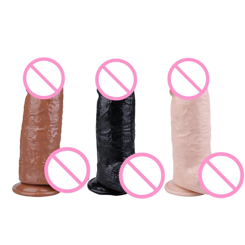 

20RF 24cm Realistic Silicone for Giant Dildo with Suction Cup Masturbator Adult Sex T