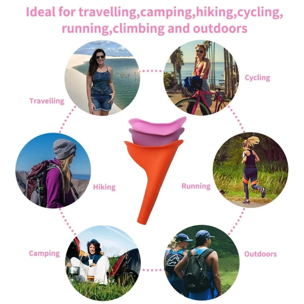 قمع مبولة نسائي للسفر في حالات الطوارئ مع صندوق تخزين للنساء في الهواء الطلق ورحلات السيارات والتخييم والمهرجانات - مبولة نسائية محمولة #3