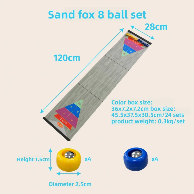 Curling Tabletop Game Set, Mini Ice Hockey Bowling Sand Arc Ball Table Game, Indoor Sports Toy for Kids Adults Party Family Fun view 4