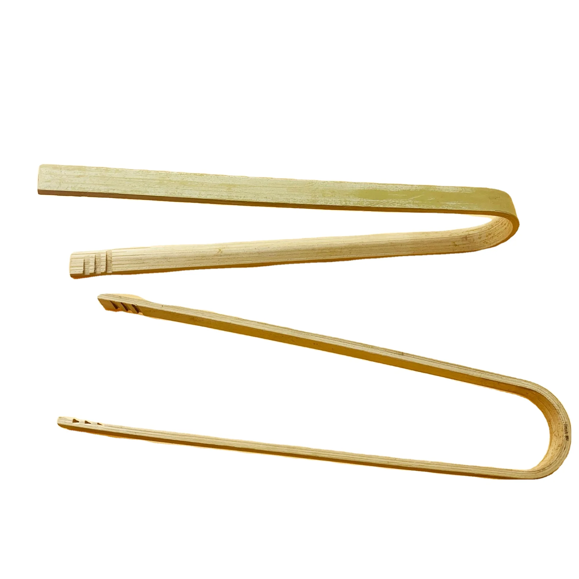 Hot Sale Eco-friendly Disposable 9cm Mini Bamboo Toaster Tong Kitchen Utensils for Cooking
