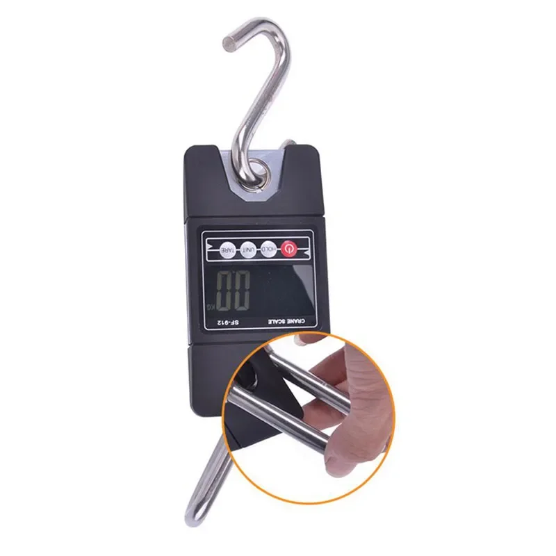 SF-912 Mini LCD Digital Hanging Scale 300KG/0.1KG 300KG/100g Industrial Crane Scale Heavy Duty Hook Scales for Home Farm SF912