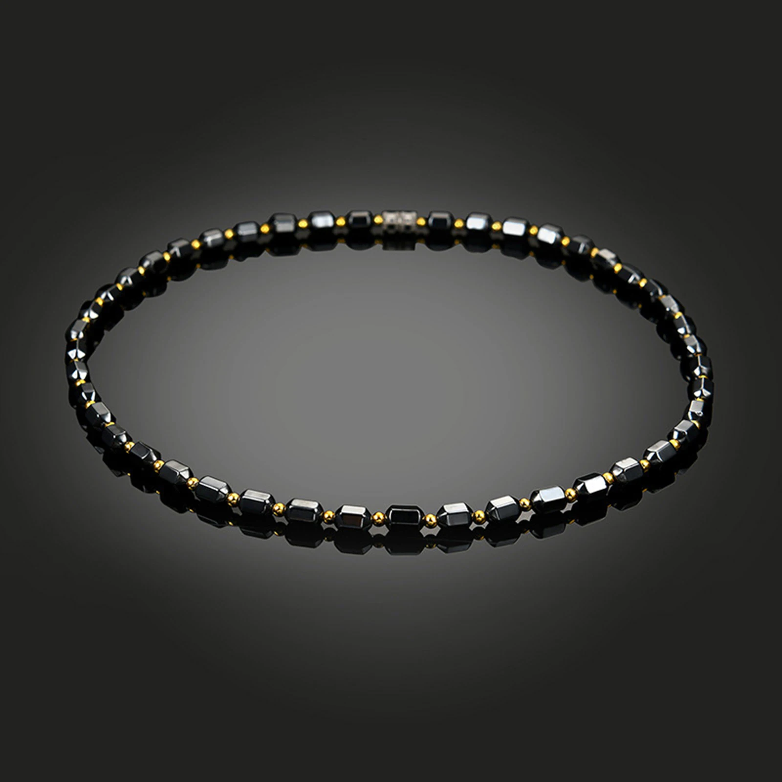 Unisex Beaded Hematite Necklaces Black Obsidian Therapy Necklace Designed To Suit Any Style