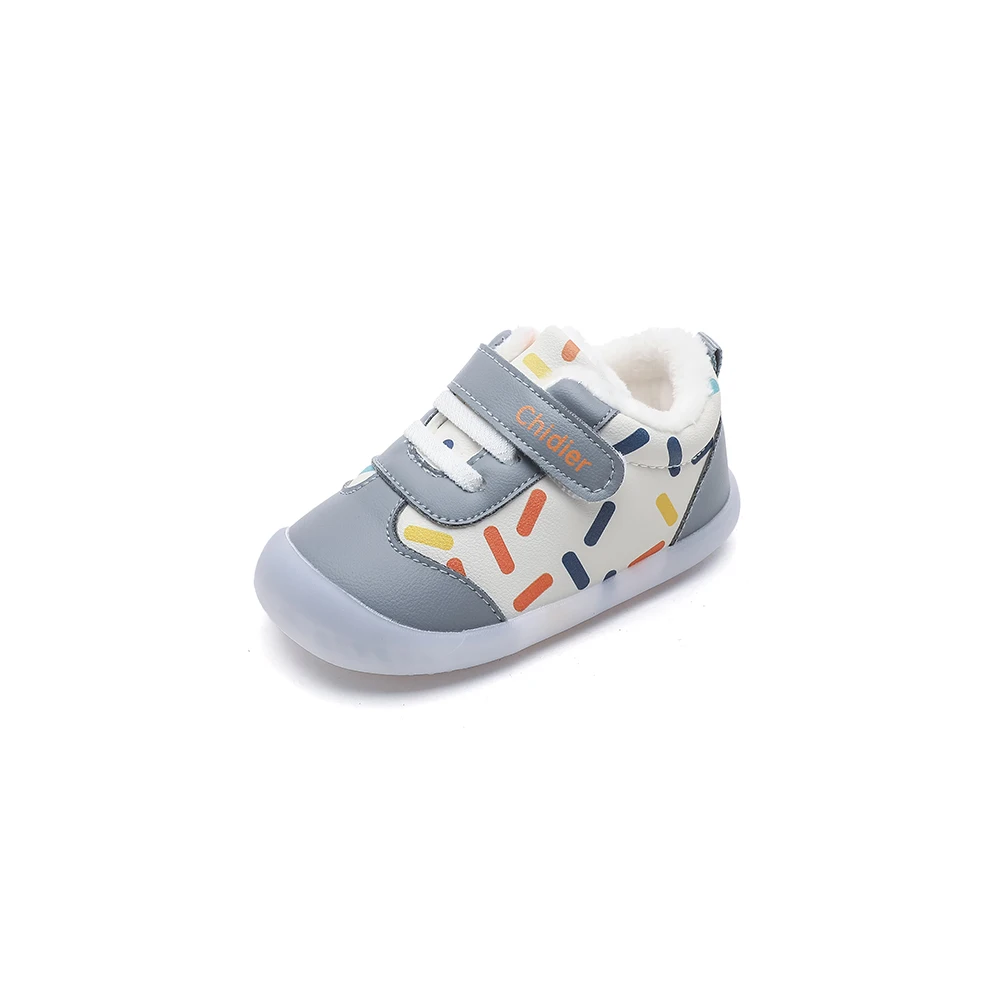 Baby Boys Girls Padded 1-2 Years old Cotton Shoes Thin Velvet Warm Non-slip Children's Toddler Shoes