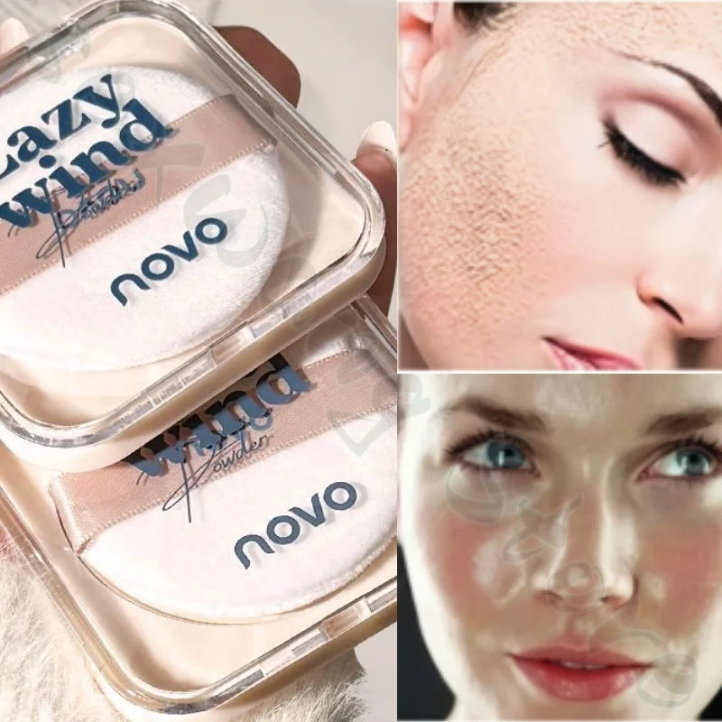 NOVO set di polveri per il trucco e il controllo dell'olio per un lungo tempo, non facile da rimuovere il trucco in polvere per pori invisibili è leggero e sottile 8,5 g