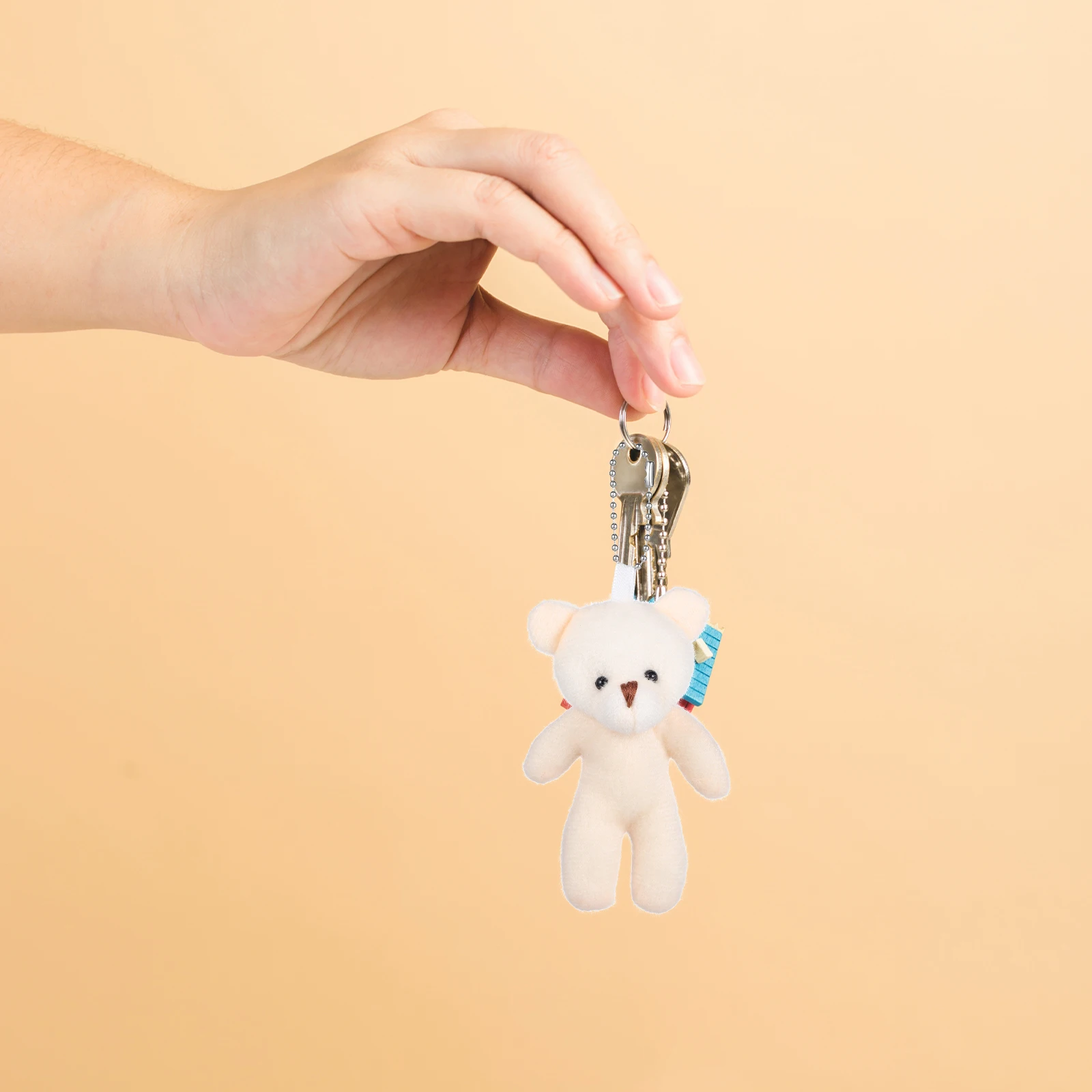 

18 Pcs Bear Girls Toys Bears Keychain Cute Backpack Keyring Pp Cotton Little Pendant