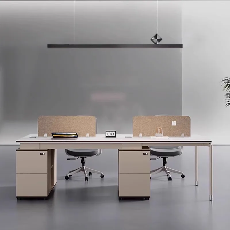 Staff Desk Simple Modern Computer 4 Four-person Screen Work