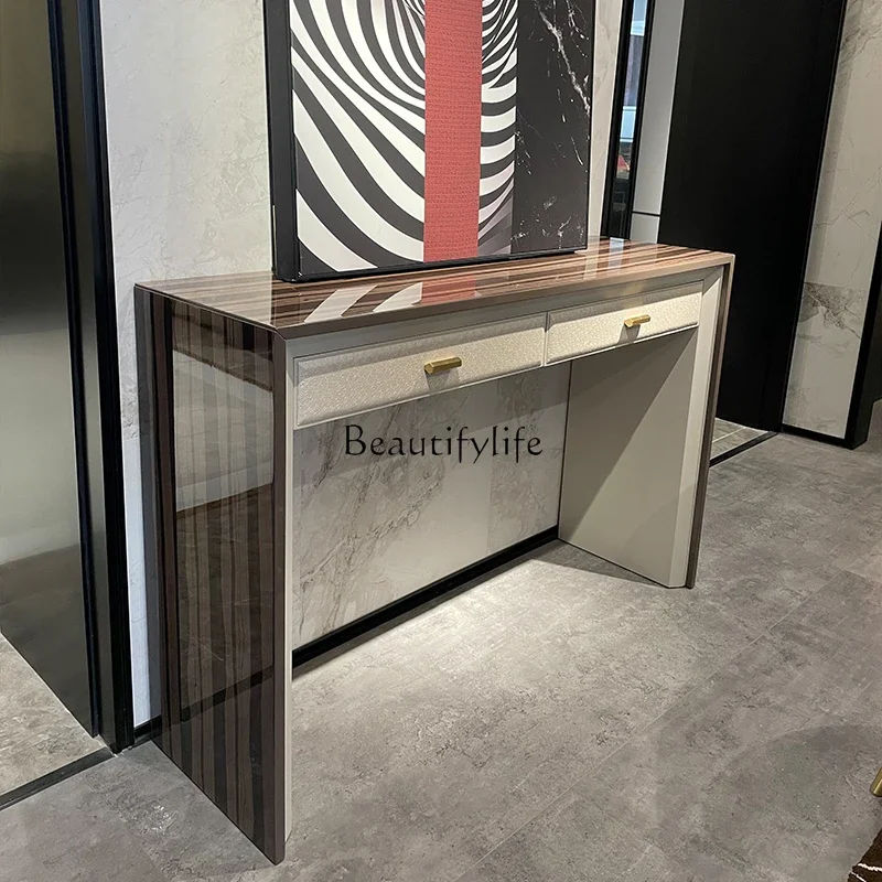 

FG10Italian light luxury entrance table, villa entrance cabinet, corridor end view table, decorative locker