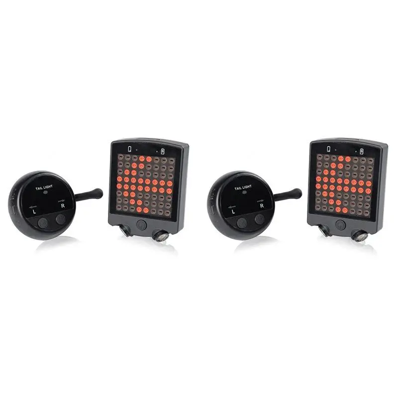 

【SPECIAL】2X Bike Warning Tail Light USB Rechargeable Smart Wireless Remote Control Turn Signal Warning Brake Light