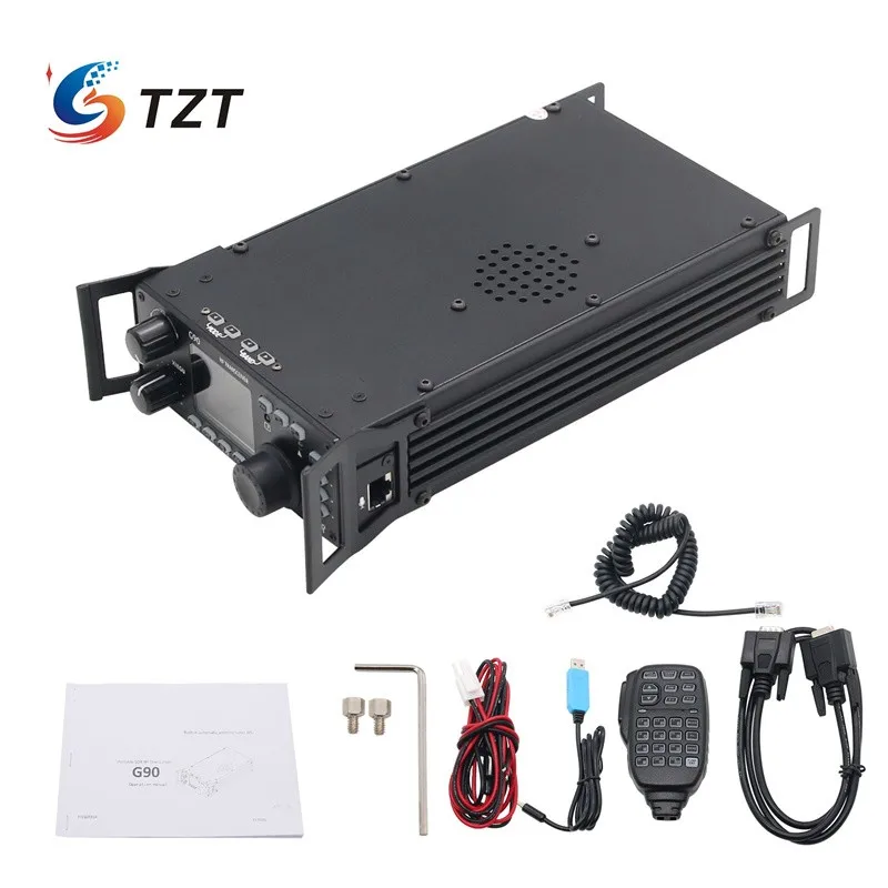 TZT  G90 HF transceiver 20W SSB/CW/AM/FM 0.5-30MHz SDR Radio w/ Antenna Tuner