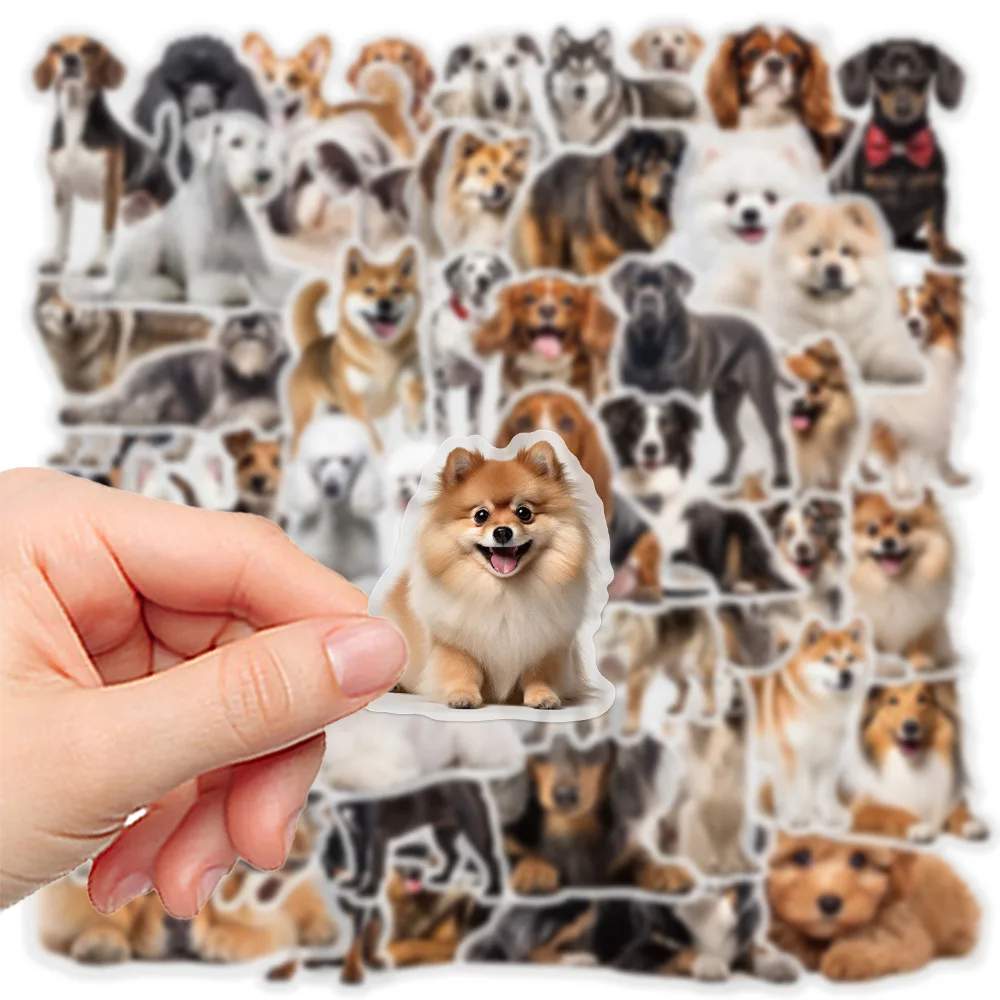 Confezione da 50 adesivi simpatico cane Emoji Graffiti Scrapbooking Diario fai da te Cancelleria regalo Decor Materiale scolastico per ufficio creativo