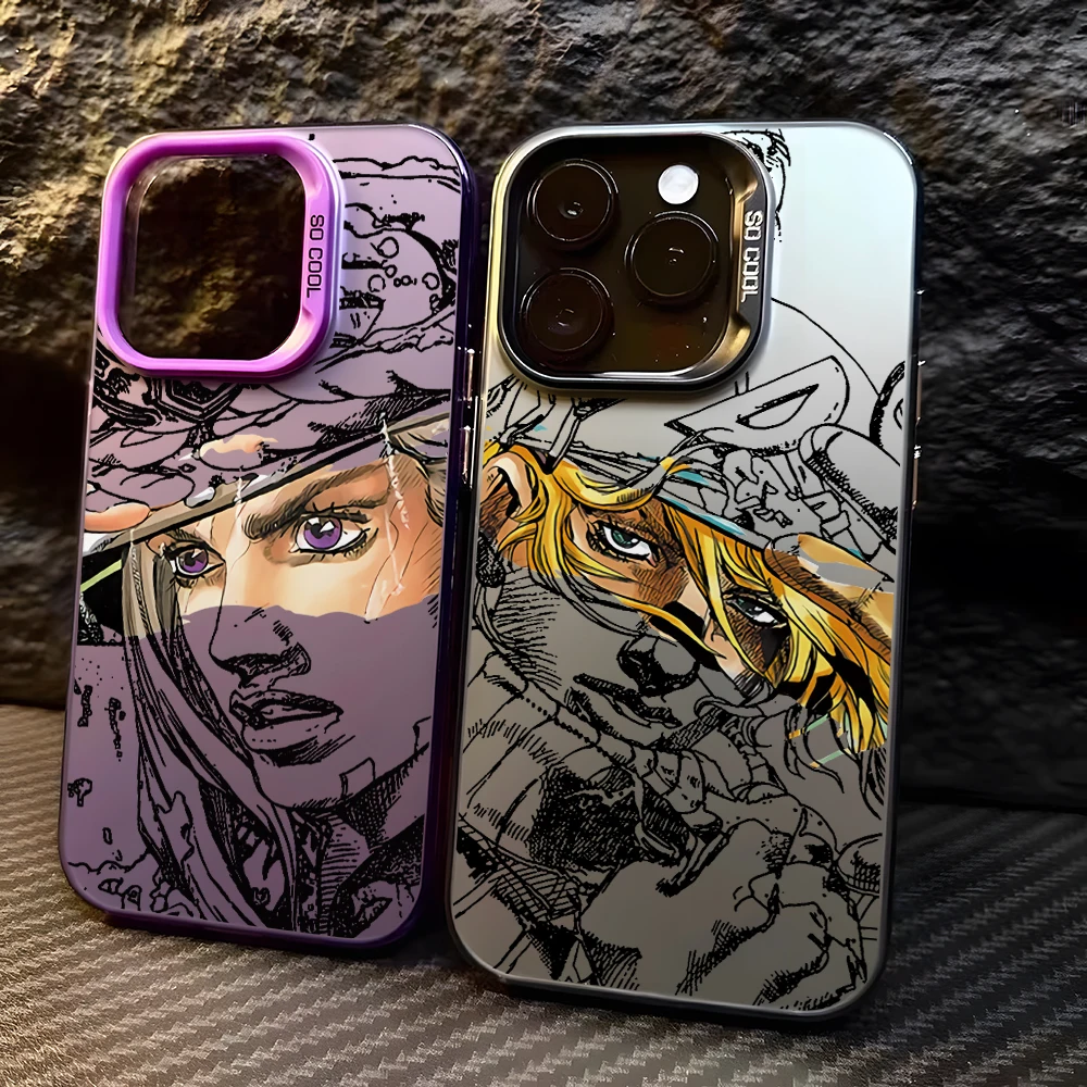 Coque de téléphone JoJo Bizarres Adventure pour Xiaomi Redmi 14C 13C 12C 10 Note 15 14 13 12 Pro Plus 4G 5G, coque rigide argentée