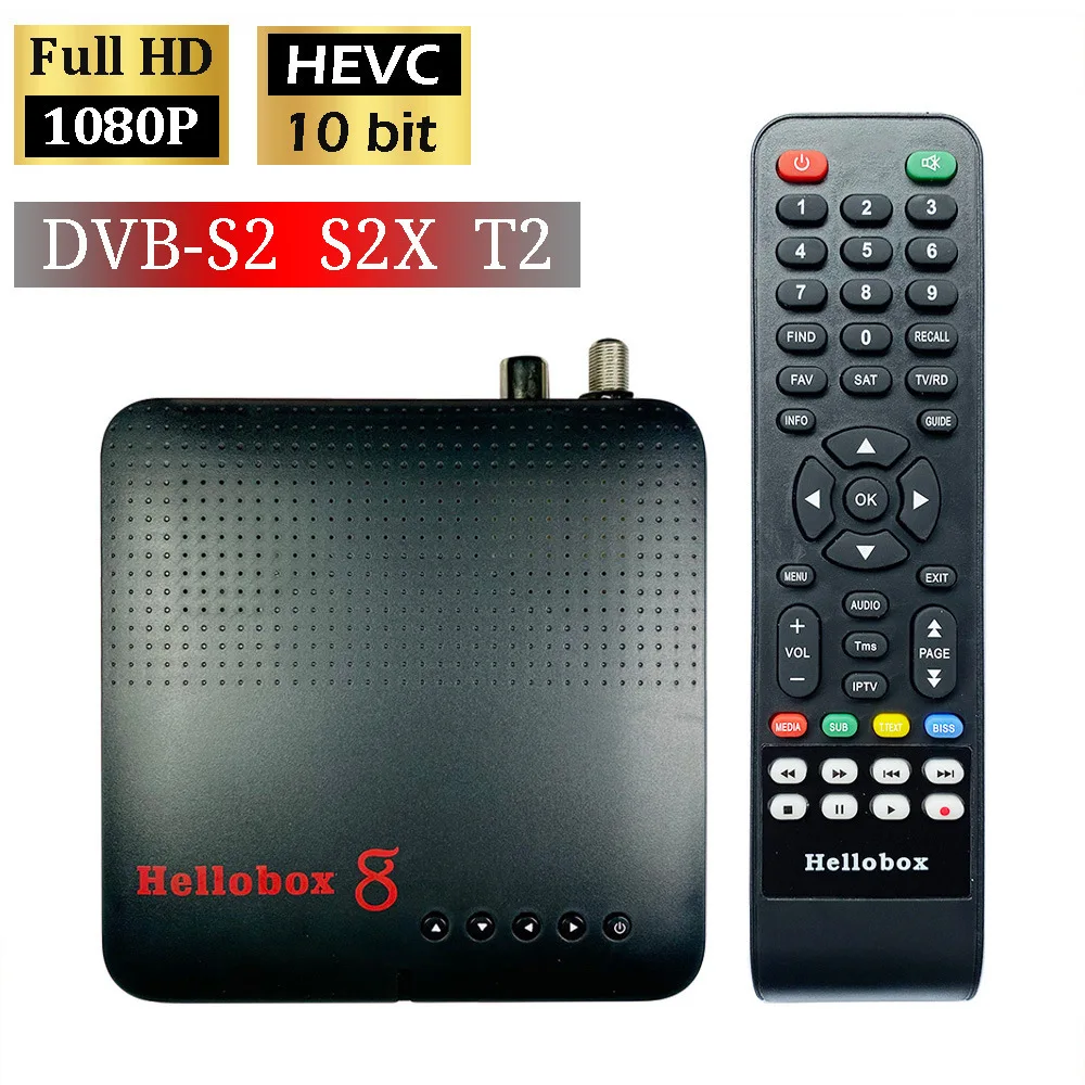 

New Satellite TV Receiver Hellobox 8 Set Top Box DVB T2 DVB S2 S2X IPTV Player Support RJ45 WiFi TV Box TVBOX Hellobox8 Combo