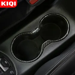 Carbon Fiber Car Water Cup Frame Cover for Jeep Compass 2017 2018 2019 Interior Decoration Trim Stickers Car Styling Accessories