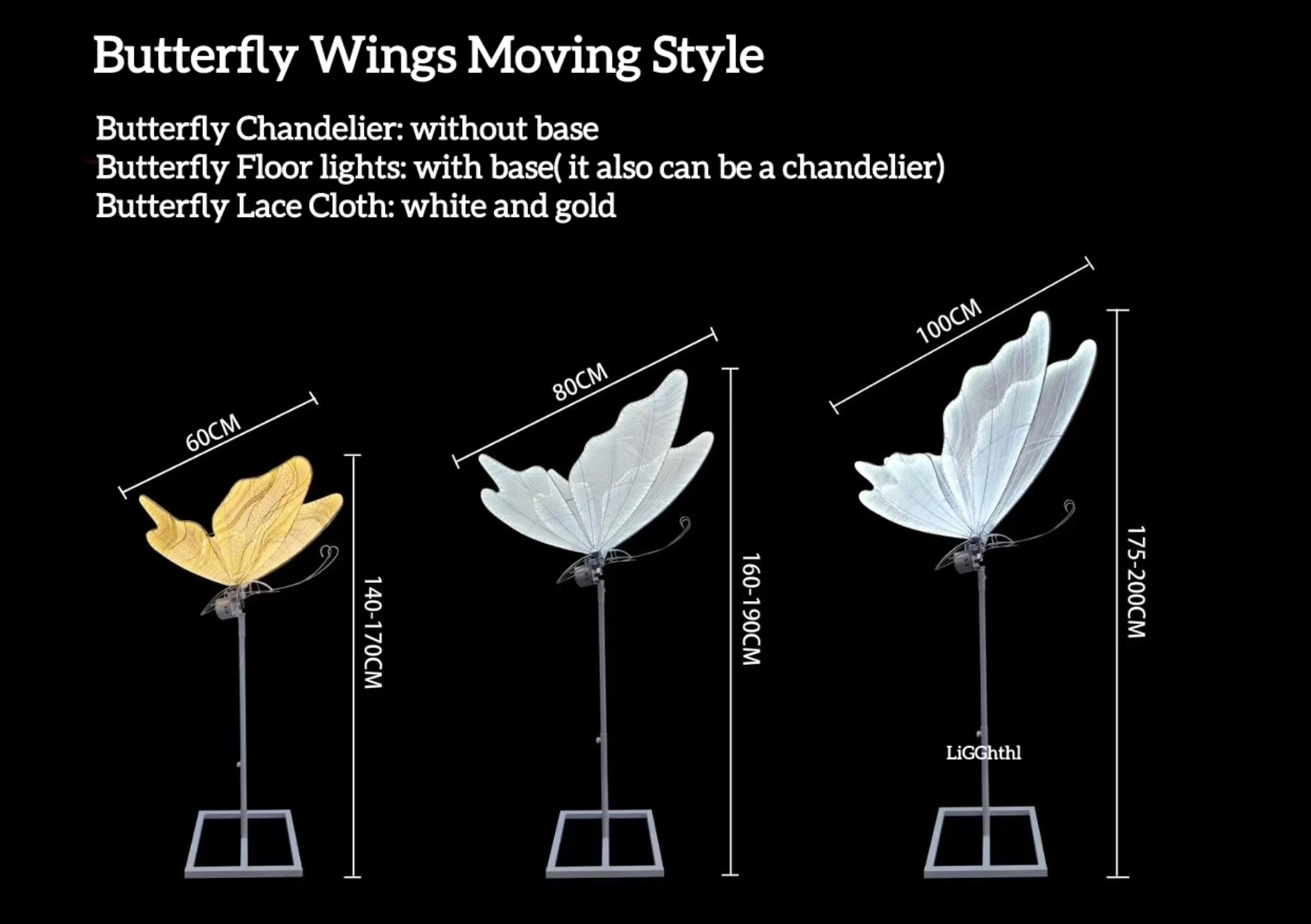 Butterfly Led with Movement Modern Romantic Lace butterflies Leds movement Decor Wedding Party Stage Butterfly Lights
