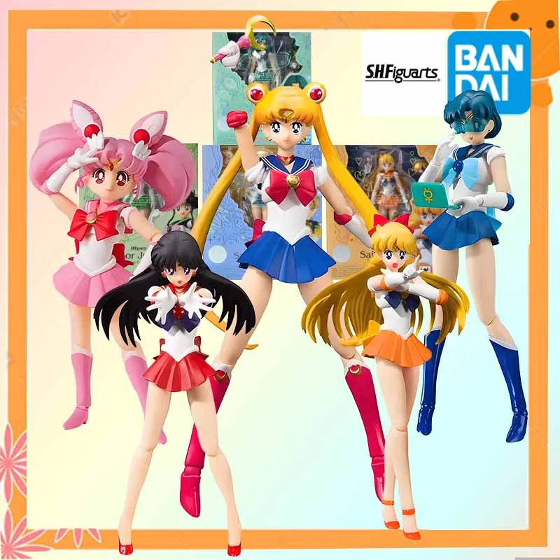 

Bandai оригинальная аниме-фигурка SHF Pretty Guardian Sailor Moon Mizuno Ami аниме фигурка в сборе модель игрушки