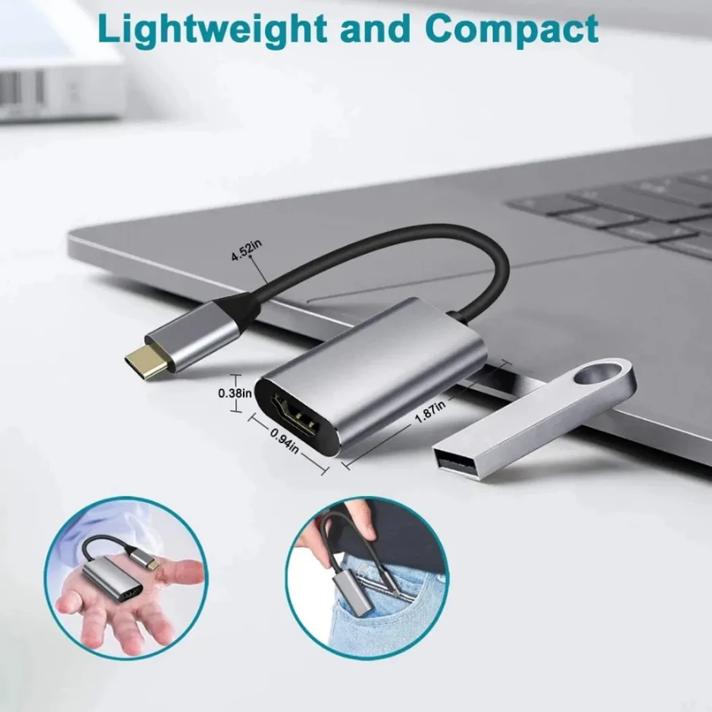 USB C To HDMI-Compatible Adapter Cable Type C 4K USB 3.1 HDTV Female Converter for Phone PC Laptop MacBook pro Huawei Mate 30