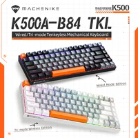 Machenike-Teclado mecánico K500A-B84 75% TKL, periférico para juegos con cable intercambiable en caliente, retroiluminado en 6 colores, 84 teclas, para PC y portátil