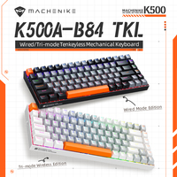 Machenike K500A-B84 Mechanical Keyboard 75% TKL Hot-Swappable Wired Gaming Keyboard 6-Color Backlit 84 Keys For PC Gamers Laptop