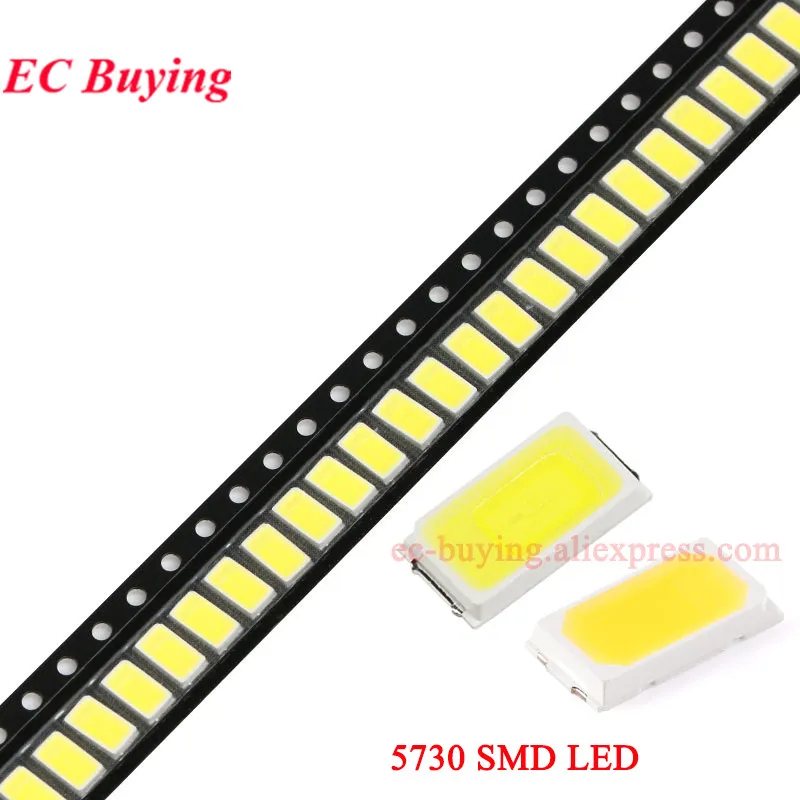 100Pcs 0505/3528/1210/5730/2835 SMD LED Warm White Red Blue Yellow Green Orange Pin Purple RGB High Light Emitting Diode DIY Kit