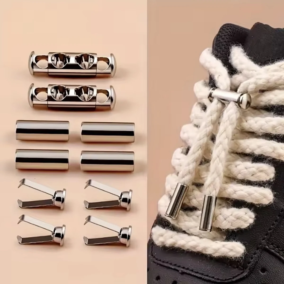 10/20Pcs Spring Buckle Adjustable Metal Clips Sturdy Durable No-Install Drawstring Buckles for Hoodies Jacket ﻿