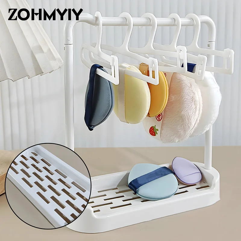 5pcs Makeup Tools Drying Rack Beauty Sponges Cosmetics Powder Puff Storage Hanger Travel Portable Multifunctional Organizer