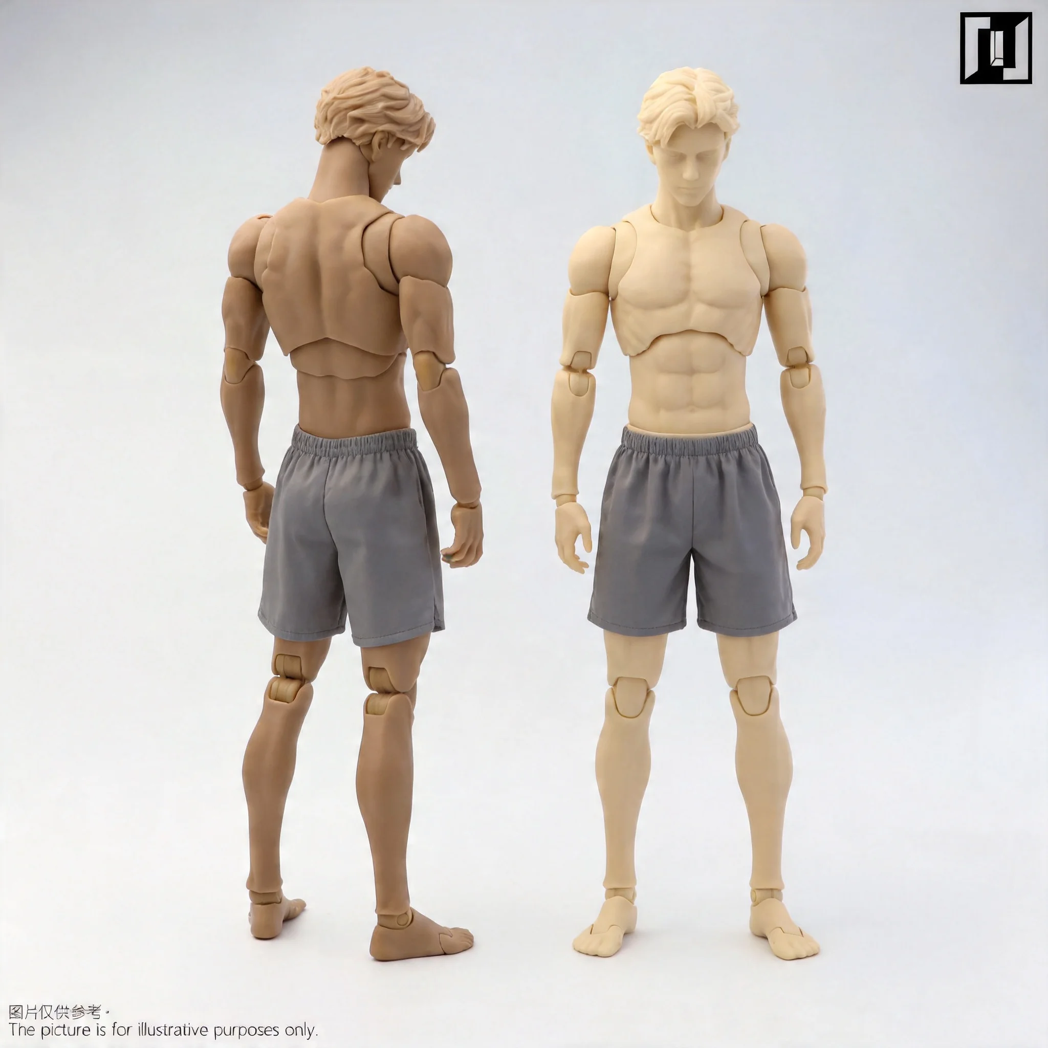 Mirrfig 1/12 Maßstab MF001 Lean Male Articulated Joint Body Superflexibler 16,2 cm weiß-gelber Actionfigur-Körpermodellpuppe