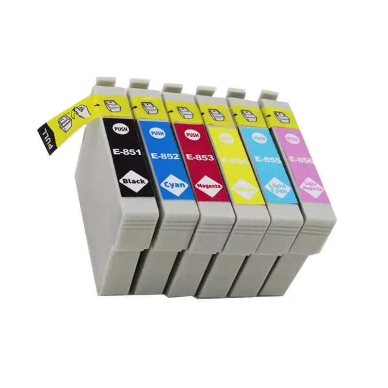 1set T0851 T0852 T0853 T0854 T0855 T0856 Ink Cartridges Compatible For Epson r330 1390 printer