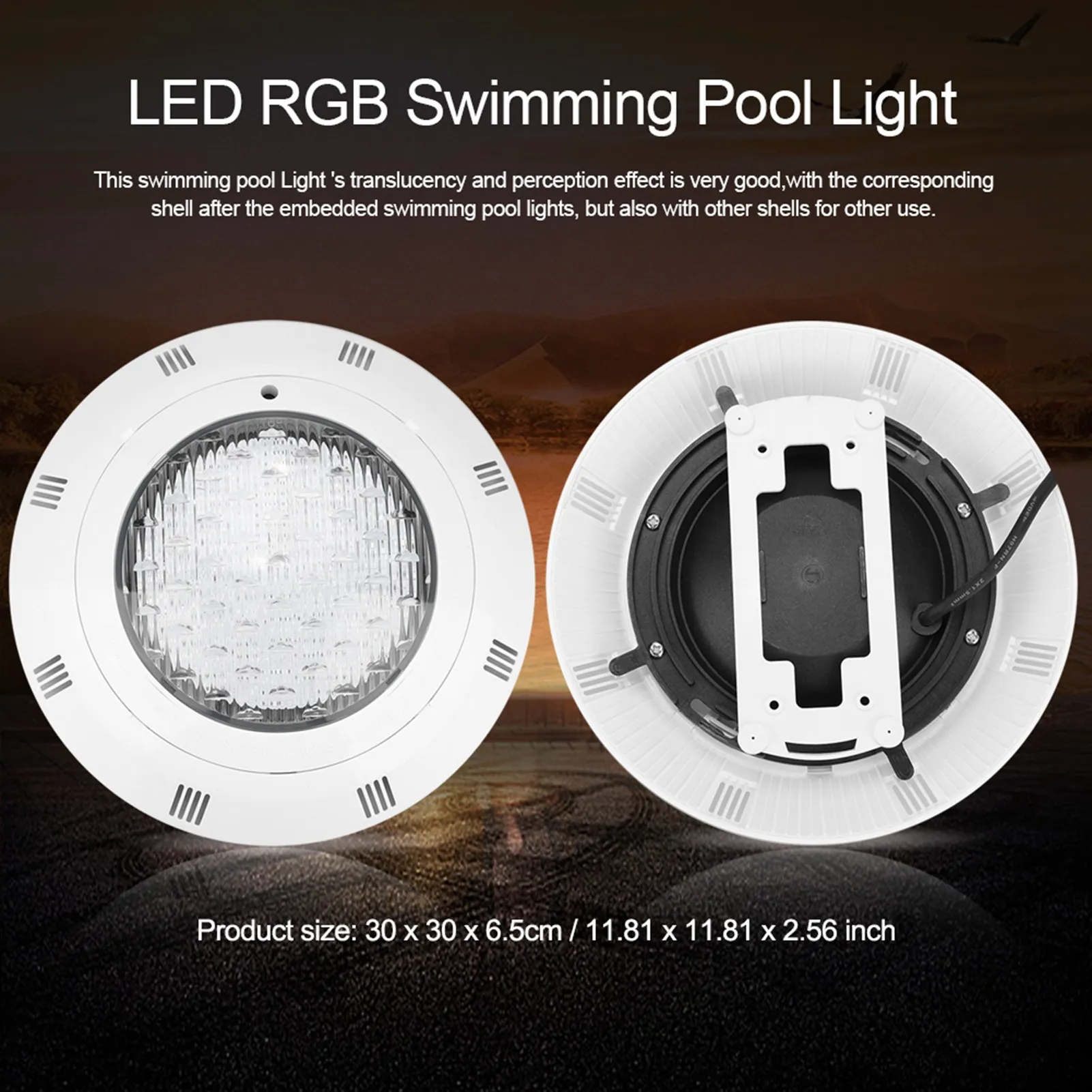 Imagem -06 - Rgb Multi Color Piscina Subaquática Luz Brilhante Controle Remoto 30w 300 Led