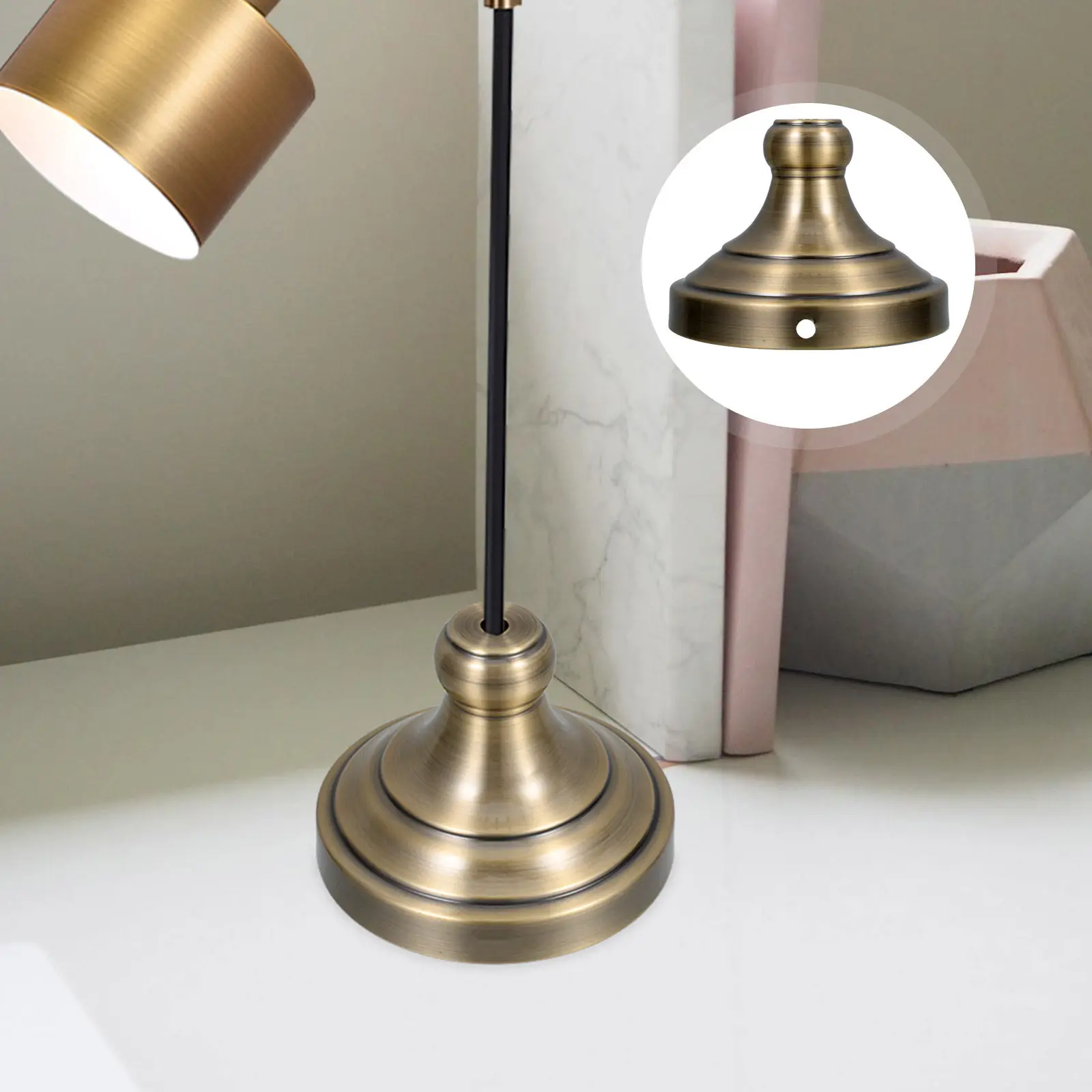 

Круглое металлическое основание-подставка для декоративной настольной лампы, держатель для светильника в гостиную