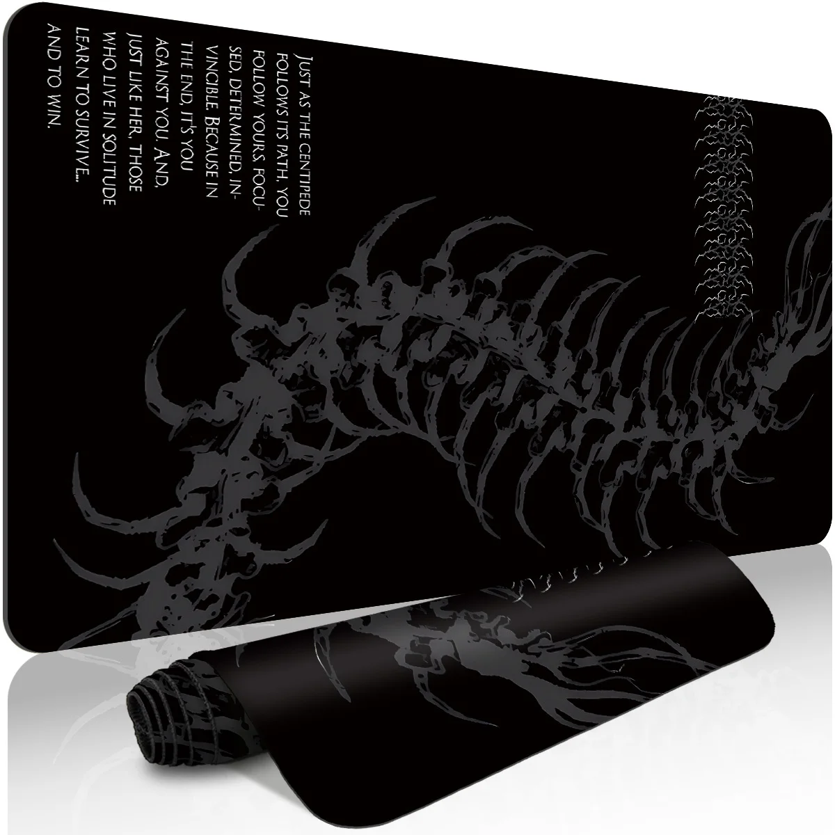 

Коврик для игрового стола Centipede Skeleton Gothic XL с нескользящей резиновой основой, для клавиатуры и мыши