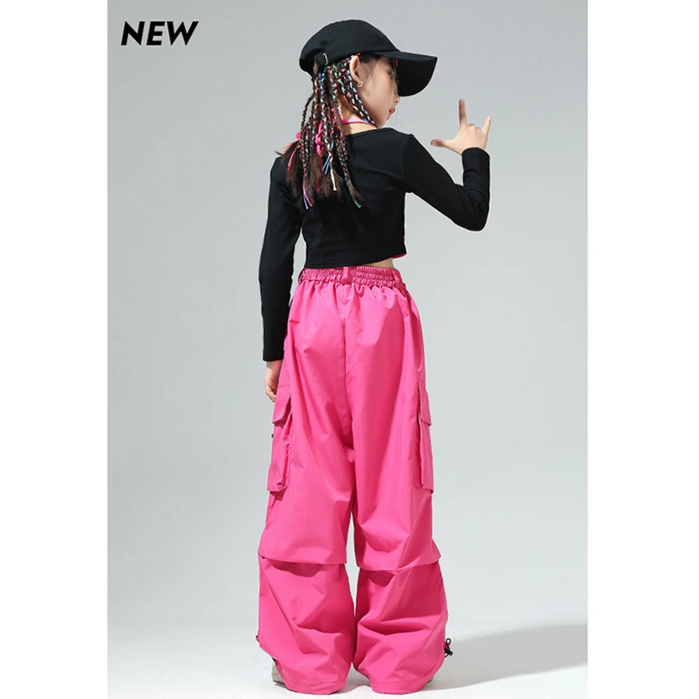 LOlanta Hip Hop Dance Clothes for Kids Long Sleeve Crop Tops Pants Fashion Suit Jazz Dance Clothing Sport Casual Costume 4-16 Ye