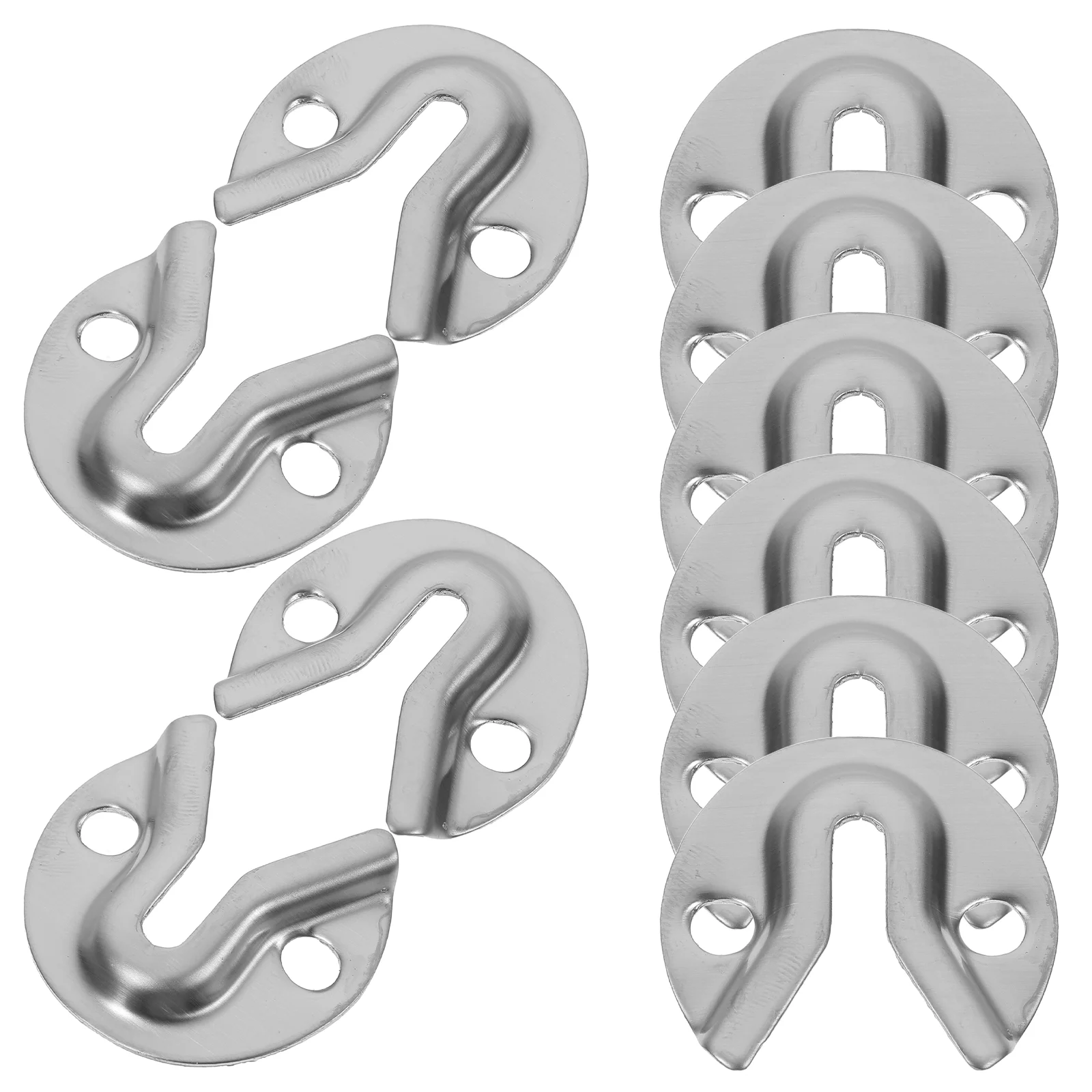 

10 Pcs Furniture Hooks Picture Hanger Tool Shelf Hangers Hanging Buckle Mirror Brackets Iron Headboard Wall Mounting