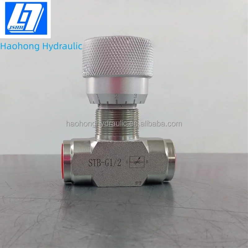 

Haohong STB-G1/2 G1/2 Hydraulic Flow Control Valve 35Mpa Pressure 50L/min Flow Rate 1 Year Warranty