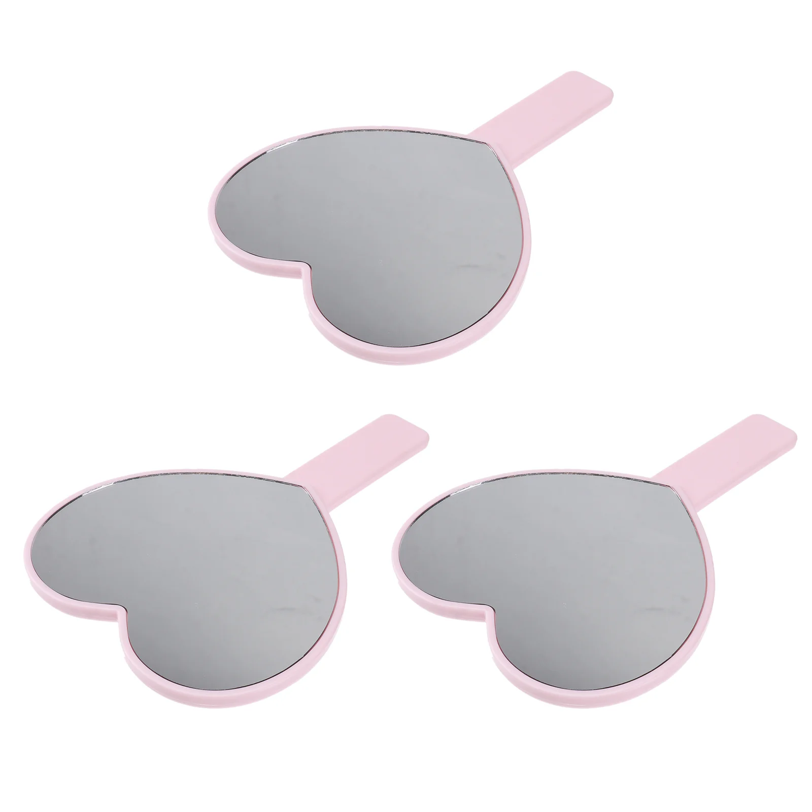 3Pcs Makeup Shape Compact Portable Single Side Handheld Mirror for Girls Women
