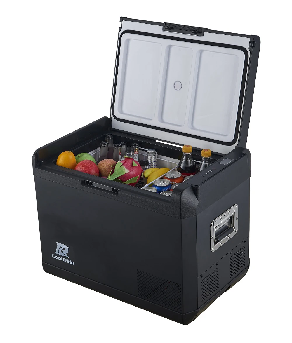 CoolRide-nevera portátil T47 para coche, nevera para exteriores, 12V, 24V, con compresor, una sola zona de refrigeración