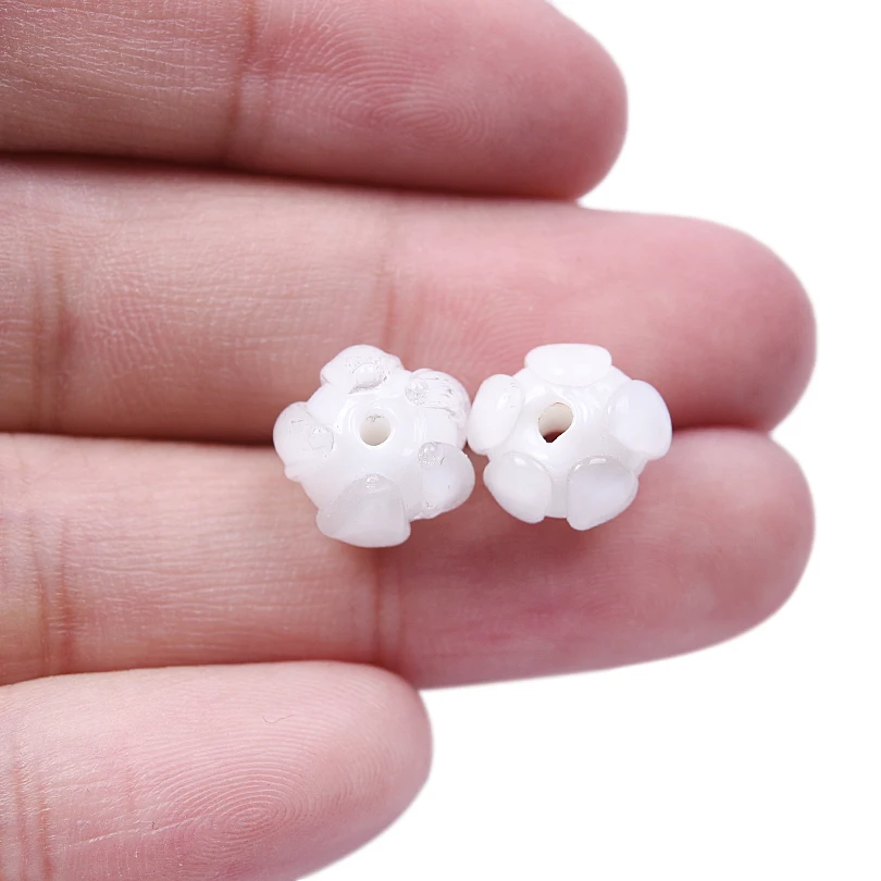 30 teile/los süße Blume Maiglöckchen Charm Anhänger für Schmuck herstellung liefert handgemachte Glas DIY Vintage Ohrringe Ergebnisse – Detail 9