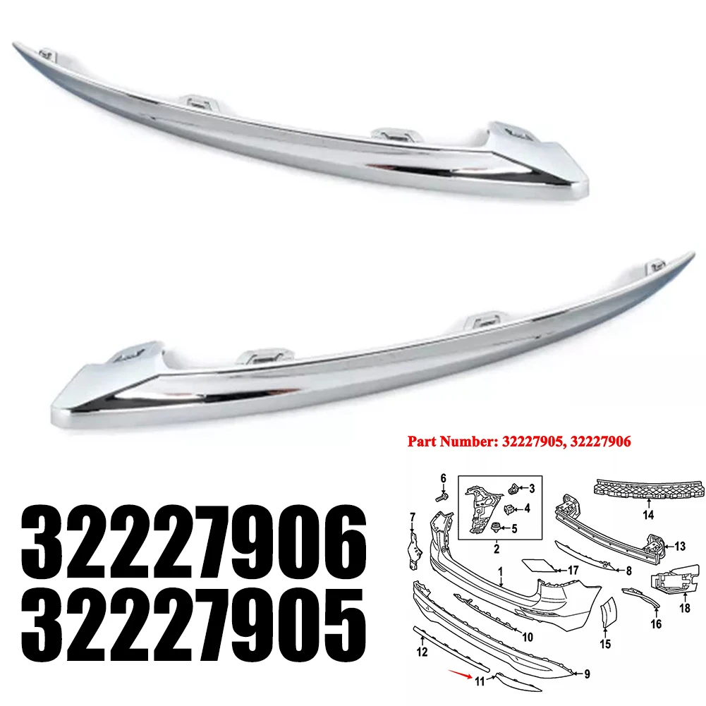 

ABS Bumper Strip Chrome Bumper Protector Automotive Accessory Easy To Use OEM 30713645 OEM 30787669 Practical Design