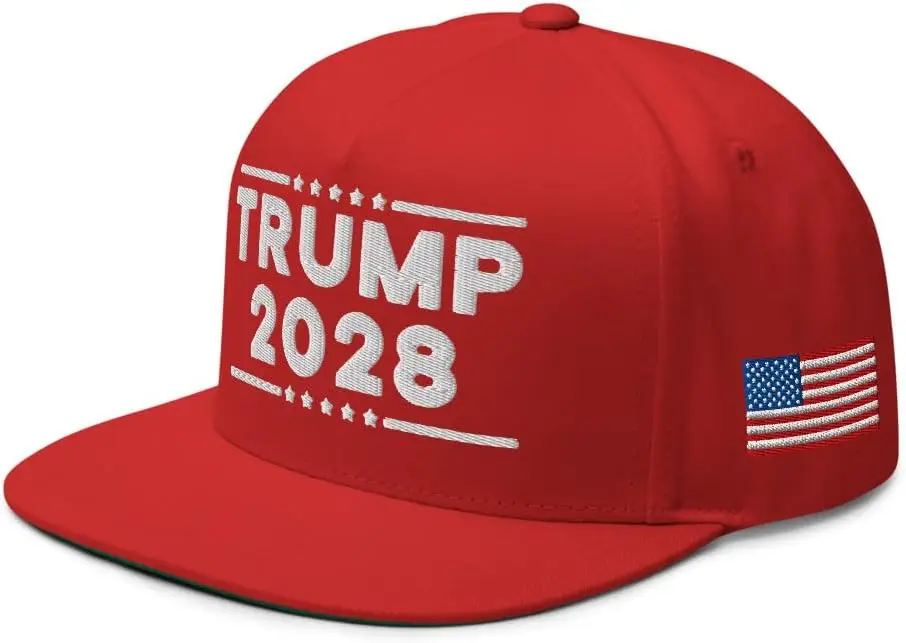 

Кепка Trump 2028 Trump for President 2028 Кепка Snapback с вышивкой и флагом США, левая сторона, унисекс