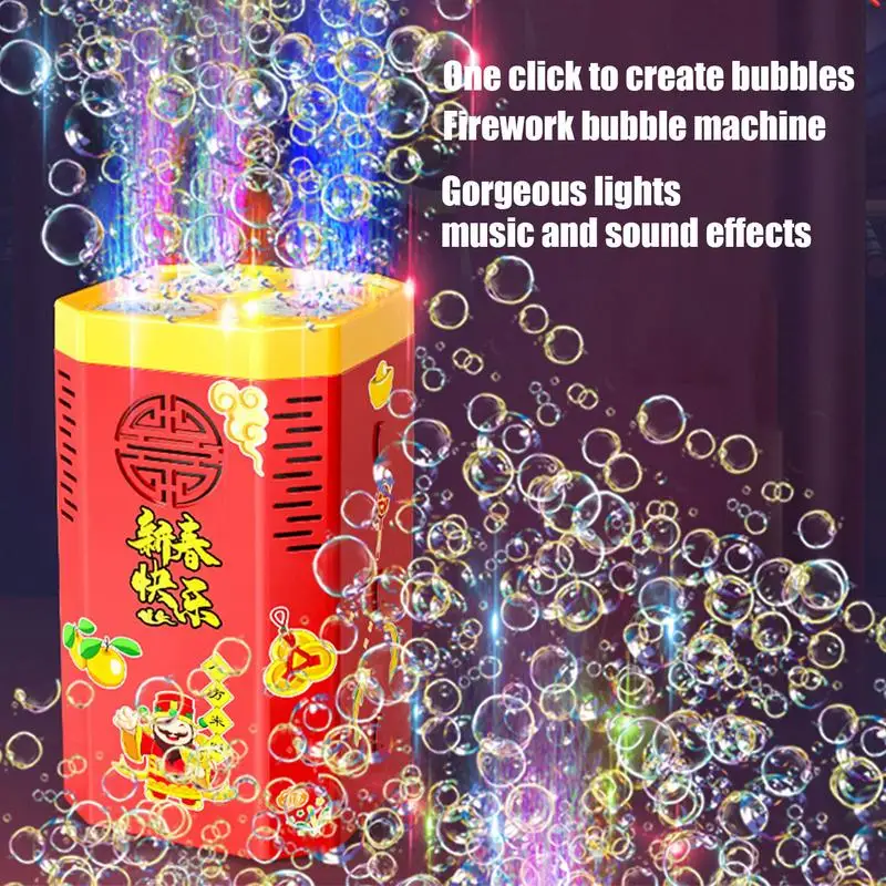 Bubble Machine For Parties Electric Automatic Bubble Machine With 36 Holes Realistic Sound & Colorful LED Lights Rechargeable