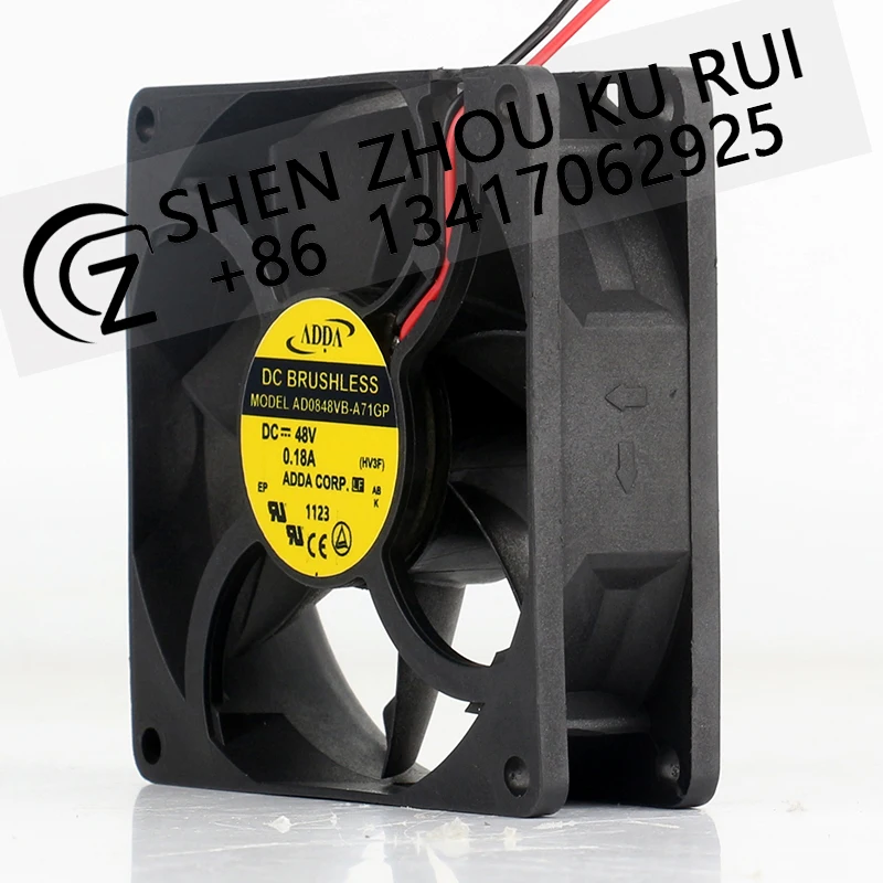 ADDA High speed instrument 48V 0.18A AC EC 8025 80x80x25MM 8CM Frequency converter cabinet AD0848VB-A71GP cooling fan