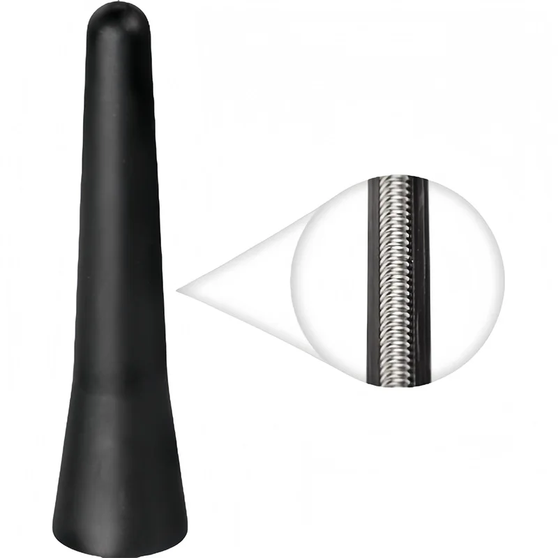 50 PCS Universal Mini Short Car Antenna With M4 M5 M6 Threaded Adapter Strong Radio Roof Mount FM AM 6.5cm Length Black For Auto